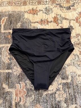 High-Waist Black Bikini Bottoms